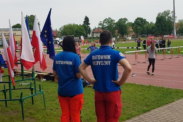 Młodzieżowe Mistrzostwa Polski w Lekkoatletyce - obstawa medyczna - TRS Artur Mądracki