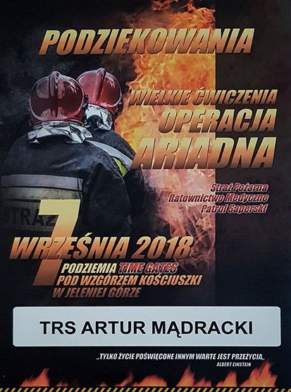 Dyplom - Operacja Ariadna - TRS Artur Mądracki